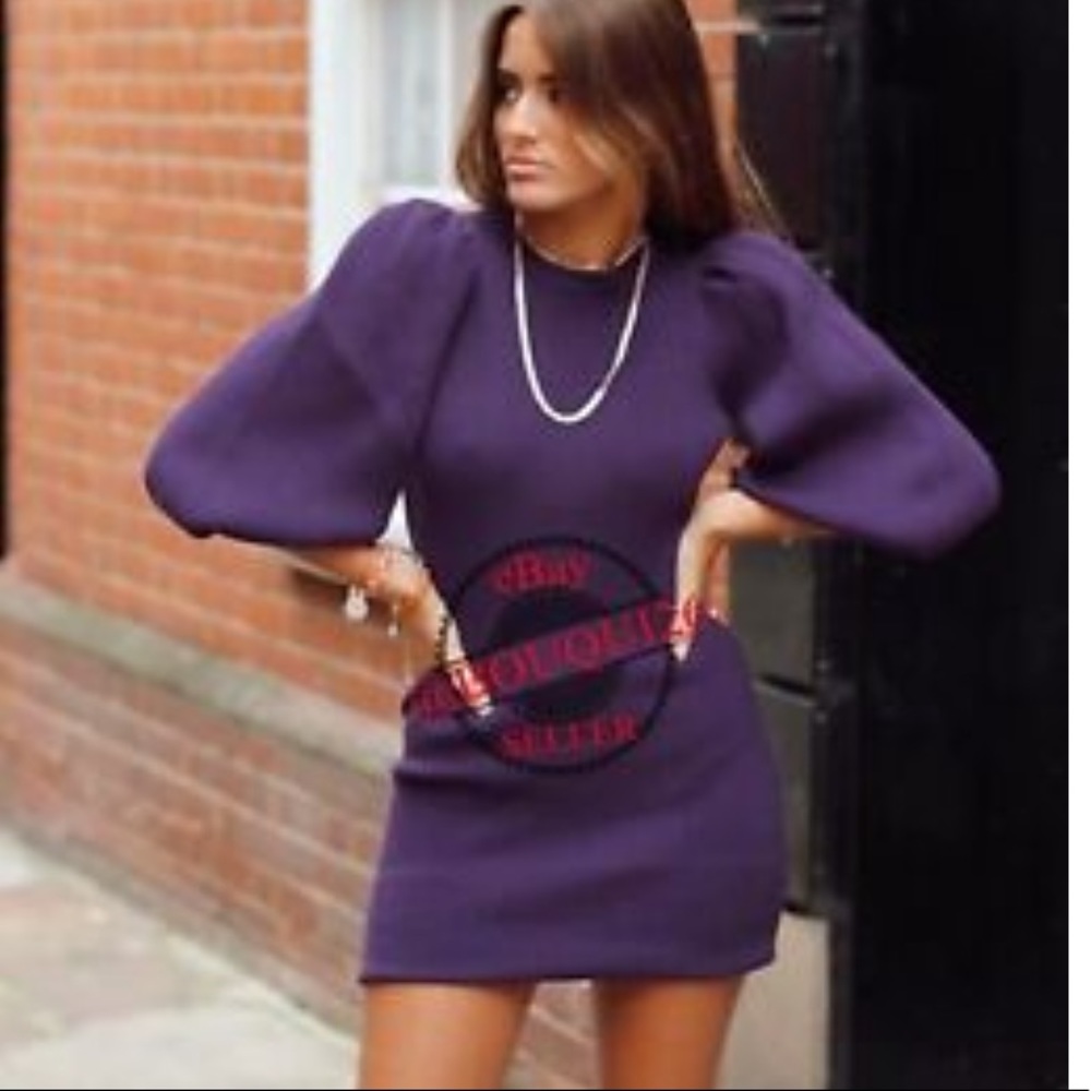 Zara puffy sleeved dress